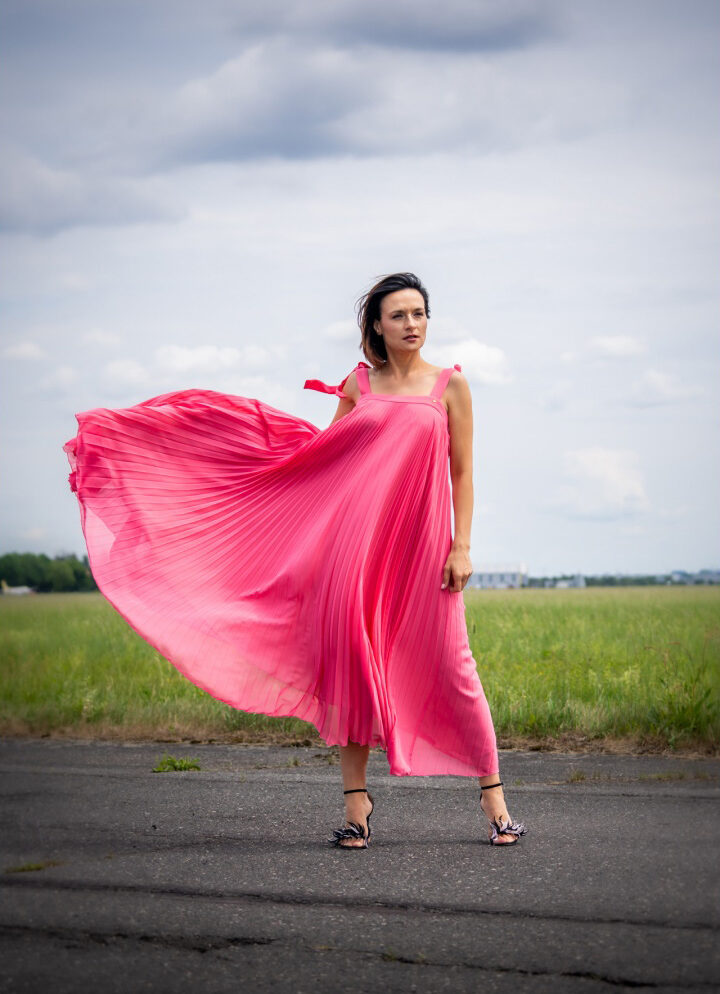 Plisowana sukienka Desire